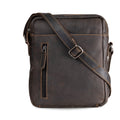 Dallas Leather Shoulder Bag — Brown