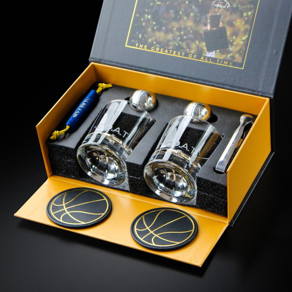 NOBLESIP whiskey basketball glass set